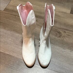 Girls size 3 White Cowboy Boots